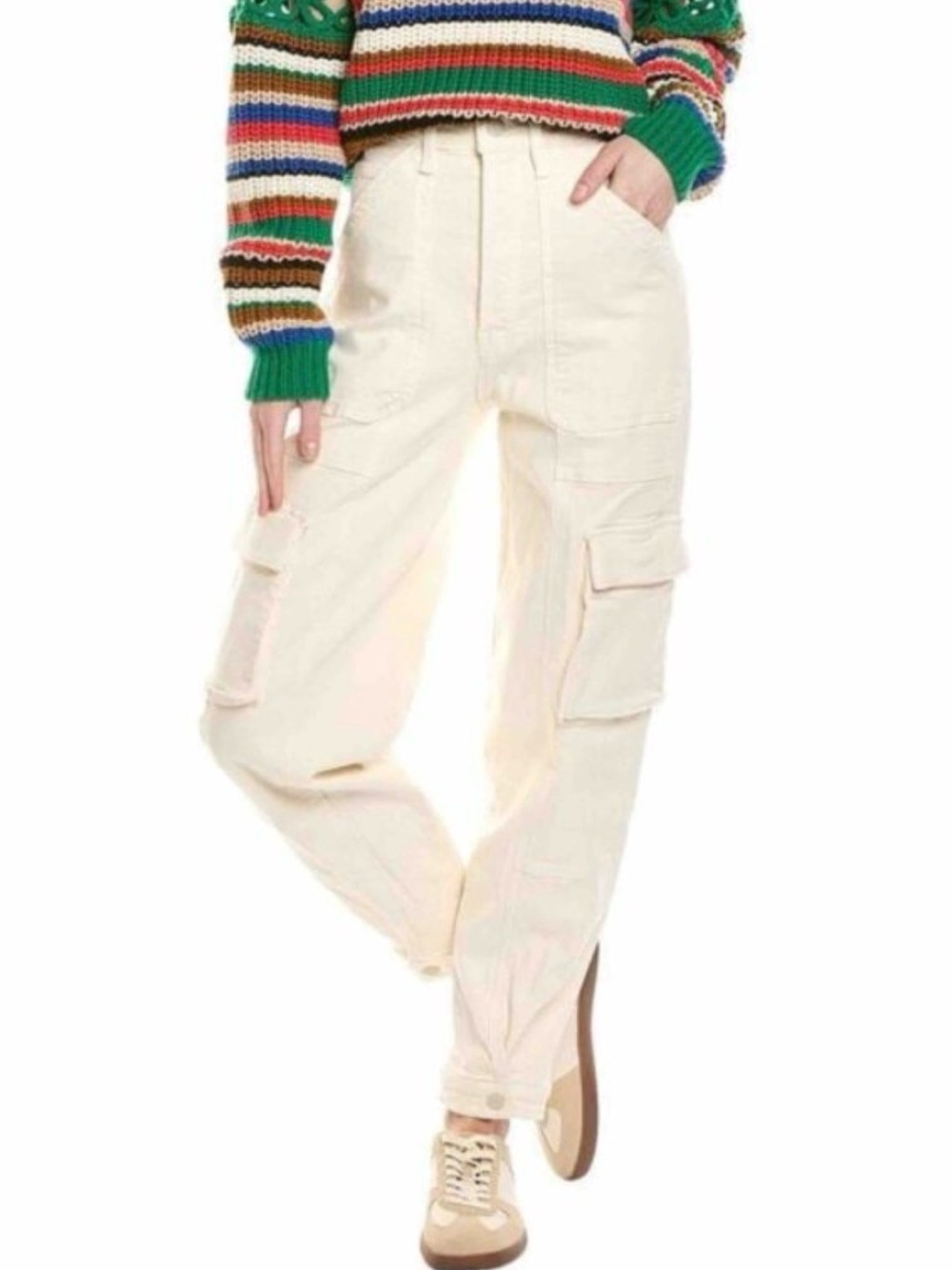 MOTHER Eggnog Cargo Flood Pants